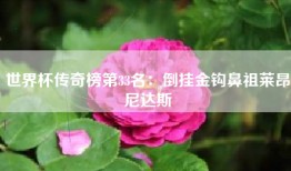 世界杯传奇榜第33名：倒挂金钩鼻祖莱昂尼达斯