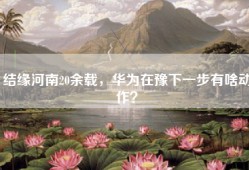 结缘河南20余载，华为在豫下一步有啥动作？