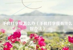 手机打字慢怎么办（手机打字慢有什么好办法）
