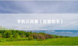 手机云流量（流量助手）