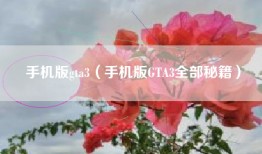 手机版gta3（手机版GTA3全部秘籍）