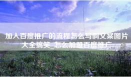 加入百度推广的流程怎么写啊文案图片大全搞笑_怎么加盟百度推广
