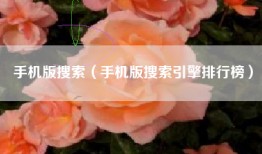 手机版搜索（手机版搜索引擎排行榜）