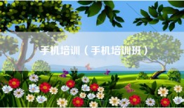 手机培训（手机培训班）