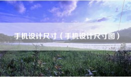 手机设计尺寸（手机设计尺寸图）