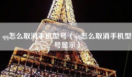 qq怎么取消手机型号（qq怎么取消手机型号显示）