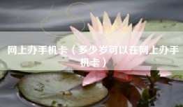网上办手机卡（多少岁可以在网上办手机卡）
