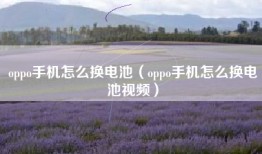 oppo手机怎么换电池（oppo手机怎么换电池视频）