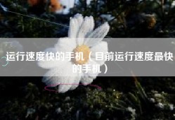 运行速度快的手机（目前运行速度最快的手机）