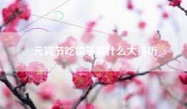 元宵节吃饺子有什么大来历