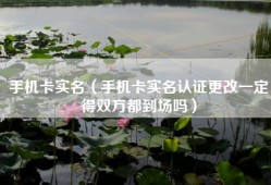 手机卡实名（手机卡实名认证更改一定得双方都到场吗）