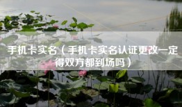 手机卡实名（手机卡实名认证更改一定得双方都到场吗）