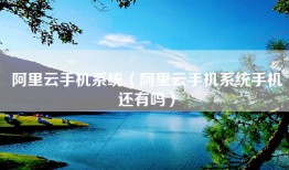 阿里云手机系统（阿里云手机系统手机还有吗）