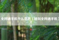 全网通手机什么意思（啥叫全网通手机）
