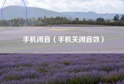 手机闭音（手机关闭音效）