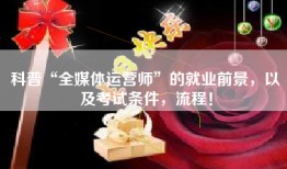 科普“全媒体运营师”的就业前景，以及考试条件，流程！