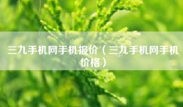 三九手机网手机报价（三九手机网手机价格）