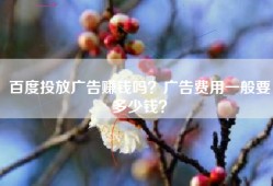 百度投放广告赚钱吗？广告费用一般要多少钱？