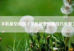手机星空拍摄（手机星空拍摄技巧参数）