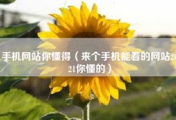 手机网站你懂得（来个手机能看的网站2021你懂的）