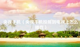 央视手机（央视手机投屏到电视上怎么操作）
