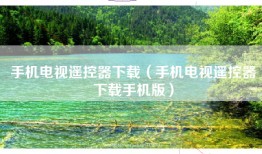 手机电视遥控器下载（手机电视遥控器下载手机版）