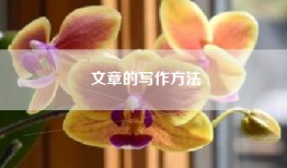 文章的写作方法
