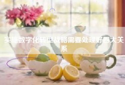 实施数字化转型战略需要处理好四大关系