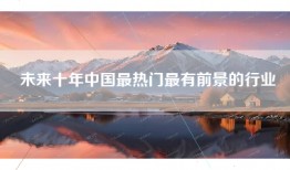 未来十年中国最热门最有前景的行业