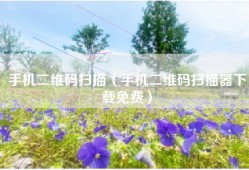 手机二维码扫描（手机二维码扫描器下载免费）