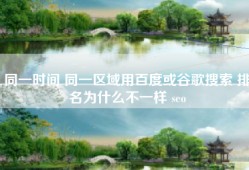 同一时间 同一区域用百度或谷歌搜索 排名为什么不一样 seo