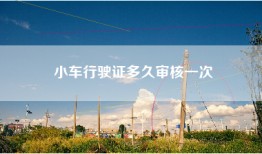 小车行驶证多久审核一次