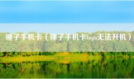 锤子手机卡（锤子手机卡logo无法开机）