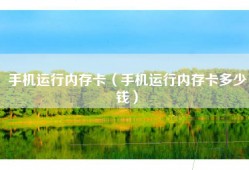 手机运行内存卡（手机运行内存卡多少钱）