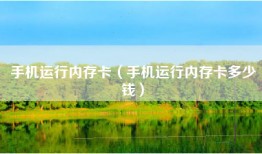 手机运行内存卡（手机运行内存卡多少钱）