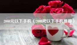 2000元以下手机（2000元以下手机推荐）