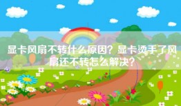 显卡风扇不转什么原因？显卡烫手了风扇还不转怎么解决？