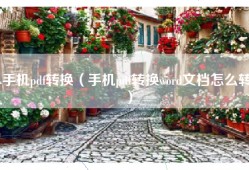 手机pdf转换（手机pdf转换word文档怎么转）