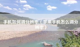 手机如何调分辨率（苹果手机怎么调分辨率）