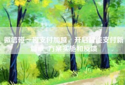 微信碰一碰支付加盟，开启智能支付新篇章_方案实施和反馈