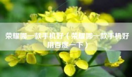 荣耀哪一款手机好（荣耀哪一款手机好用百度一下）