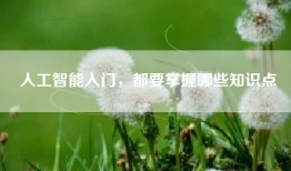 人工智能入门，都要掌握哪些知识点