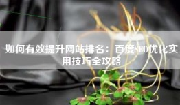 如何有效提升网站排名：百度SEO优化实用技巧全攻略