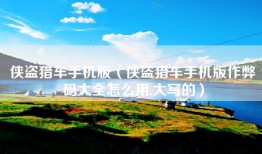 侠盗猎车手机版（侠盗猎车手机版作弊码大全怎么用,大写的）