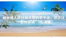 被央视人民日报点赞的李子柒，这次让“贵州烙锅”C位出道！