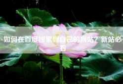 如何在百度搜索到自己的网站？新站必看