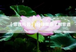【非遗科普】1分钟带你了解非遗