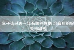 李子柒过去三年有哪些感悟 沉寂后的蜕变与思考