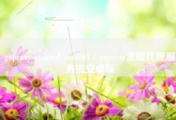 goproxy-android snail007／goproxy全能代理服务器安卓版