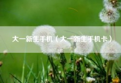 大一新生手机（大一新生手机卡）